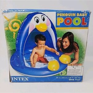 NEW Intex Penguin‎ Baby Pool 40" x 32.5" Inflatable Pool 2011 Factory Sealed